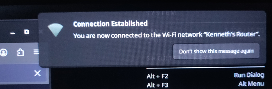 Open Wireless Connections Dialog